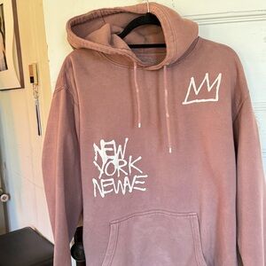 Jean Michel Men's Hoodie with New York Graphic - Brown